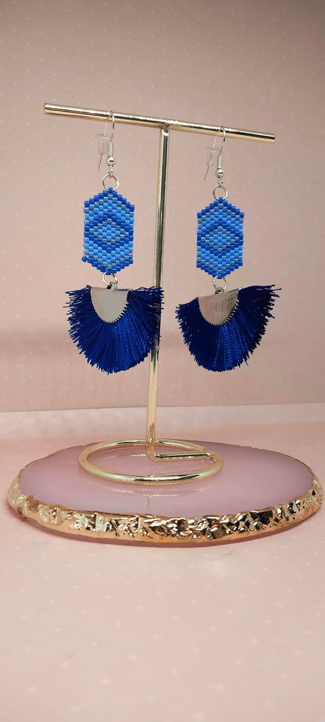 Boucle d'oreilles Eventail Celeste