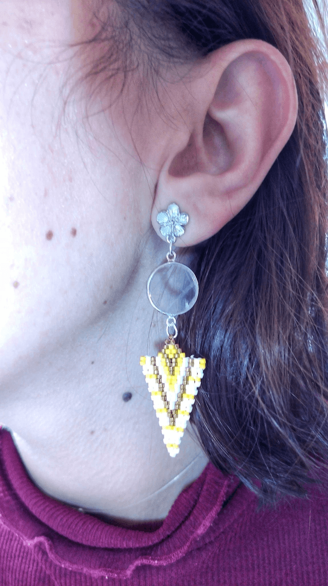Boucle d'oreillles Eclat de Coton