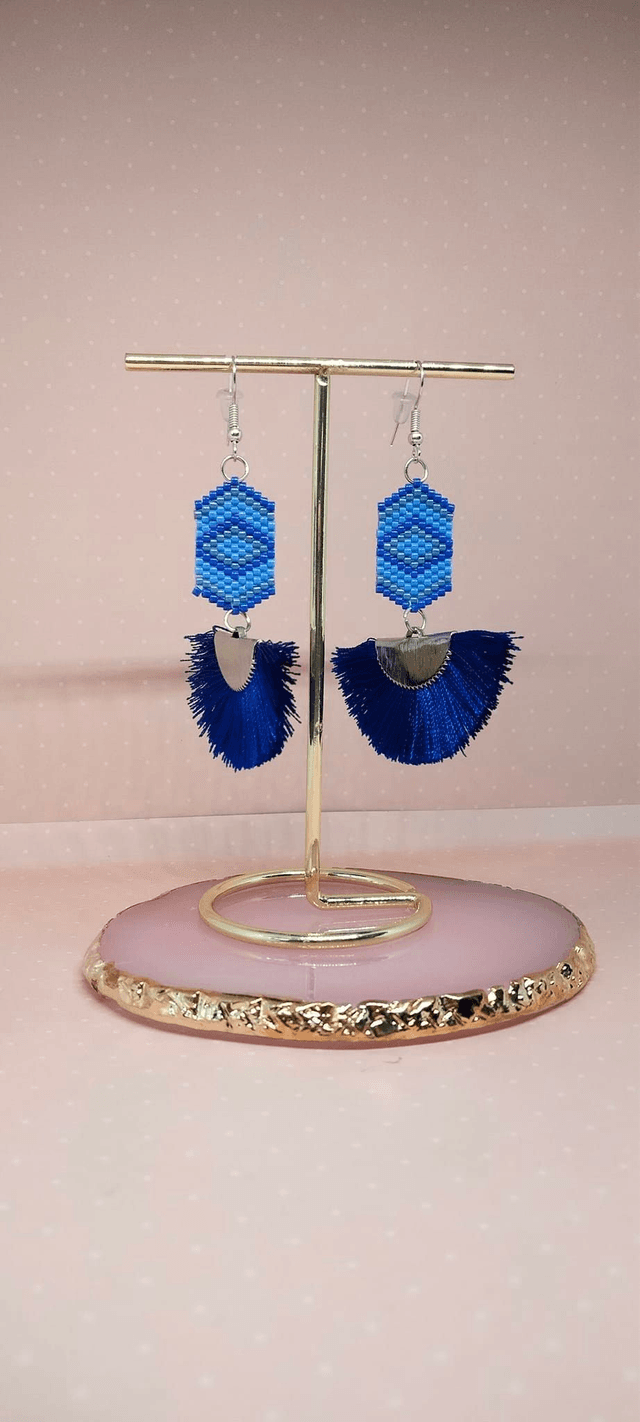 Boucle d'oreilles Eventail Celeste