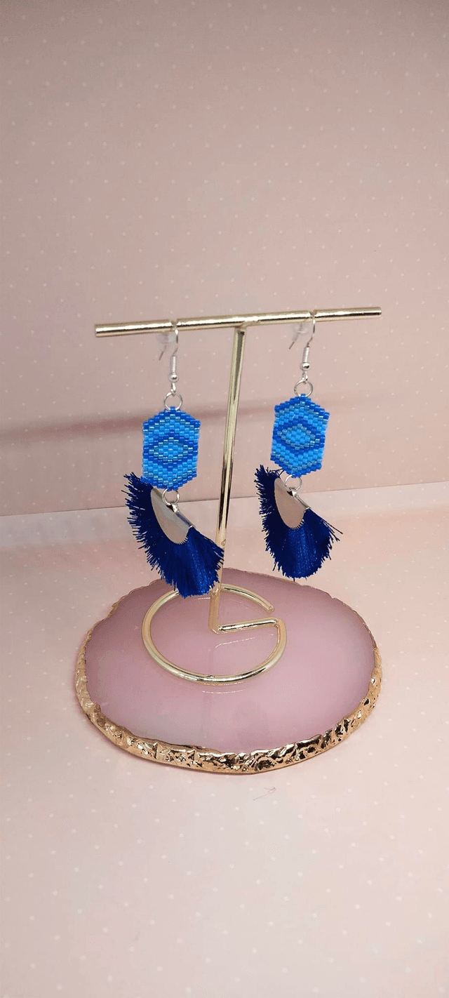 Boucle d&#039;oreilles Eventail Celeste